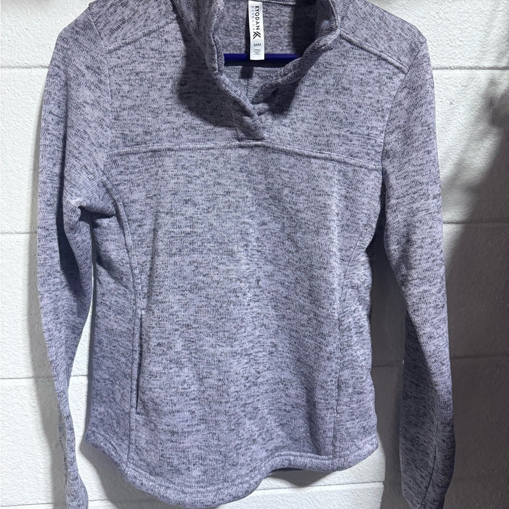 Kyodan Gray Knit Sweater with Button Detail